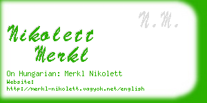 nikolett merkl business card